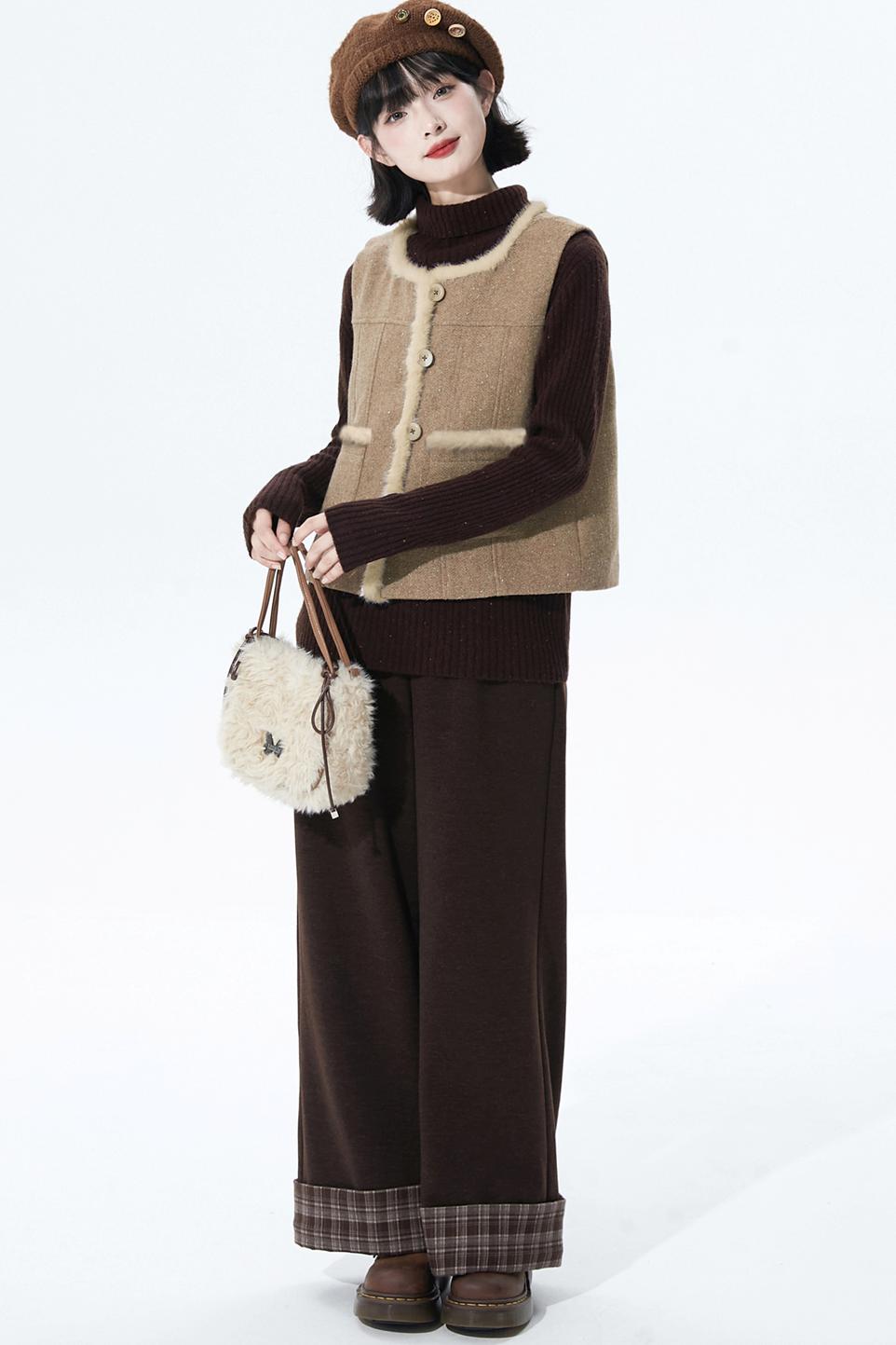 Oatmeal Speckled Woollen Vest