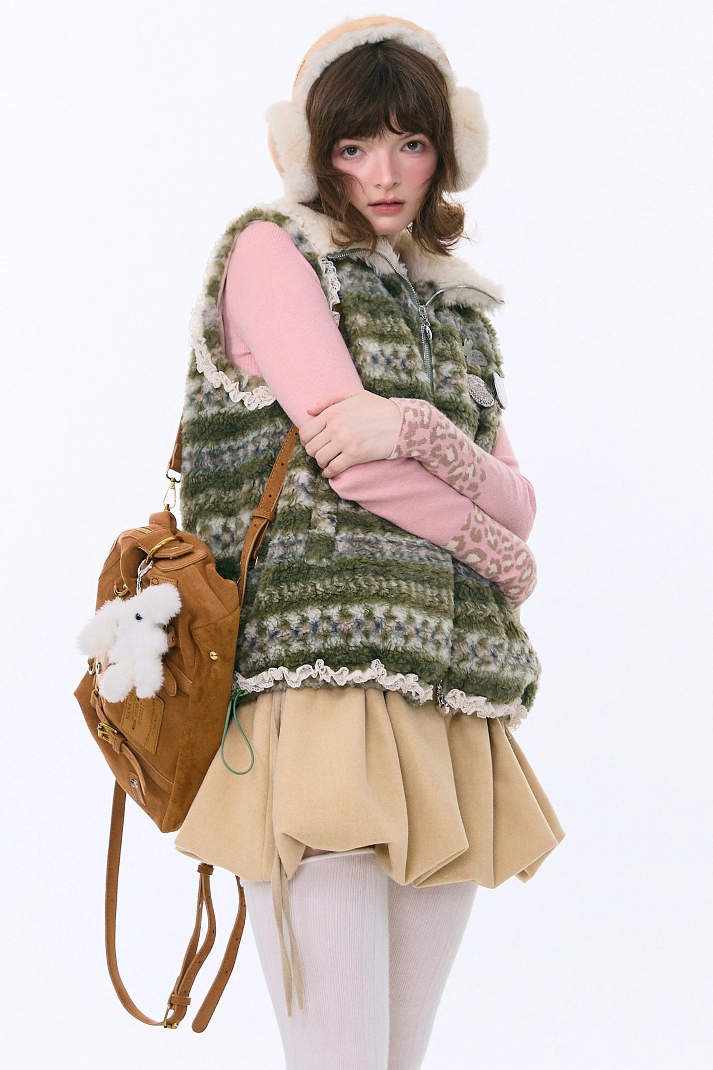 Retro Fair Isle Fleece Vest