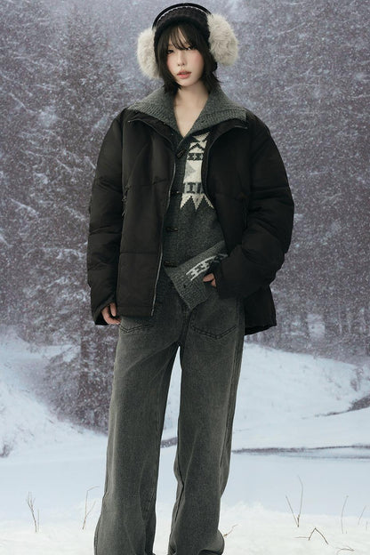 Wool padded winter coat