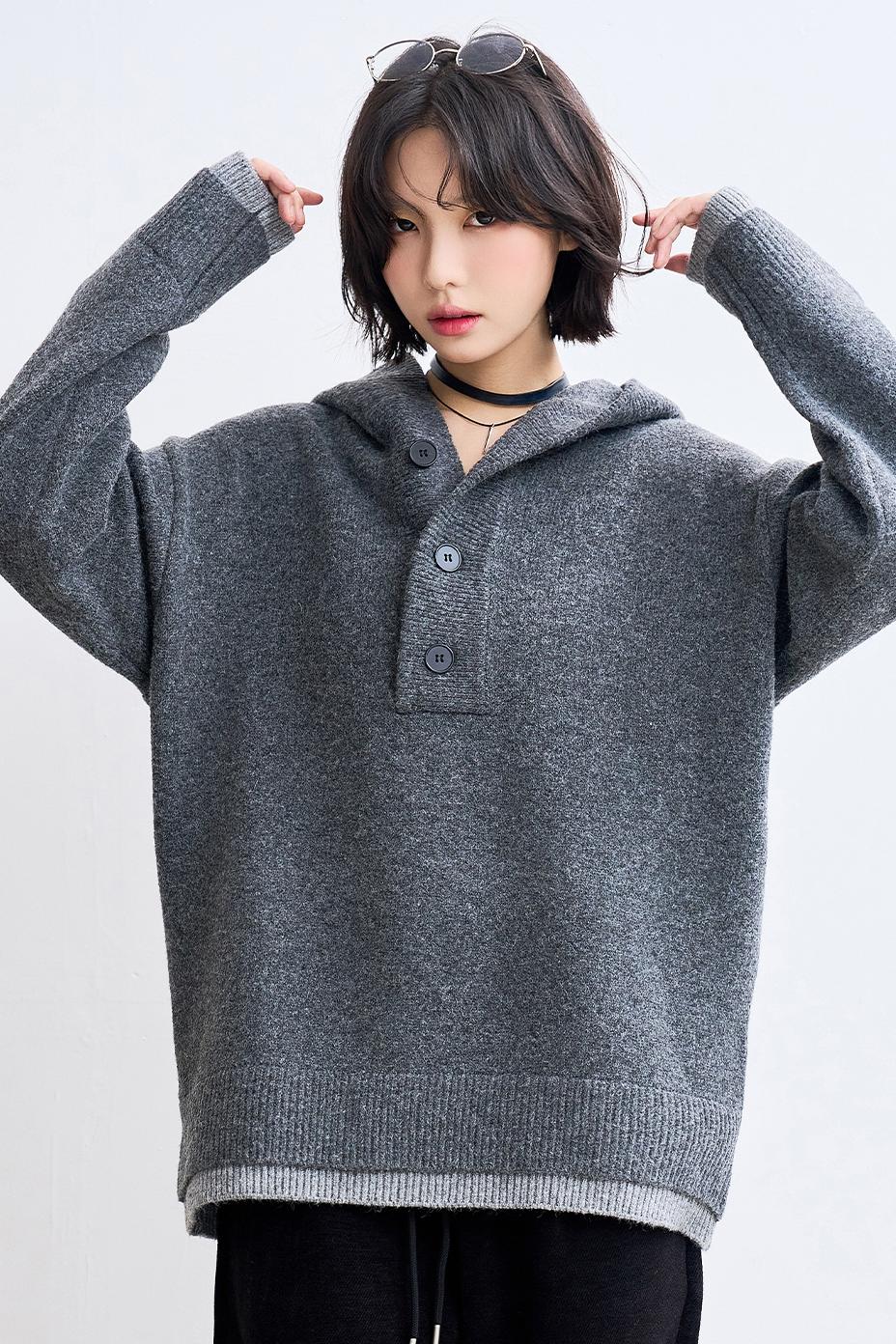 Hoodie Knit Pullover