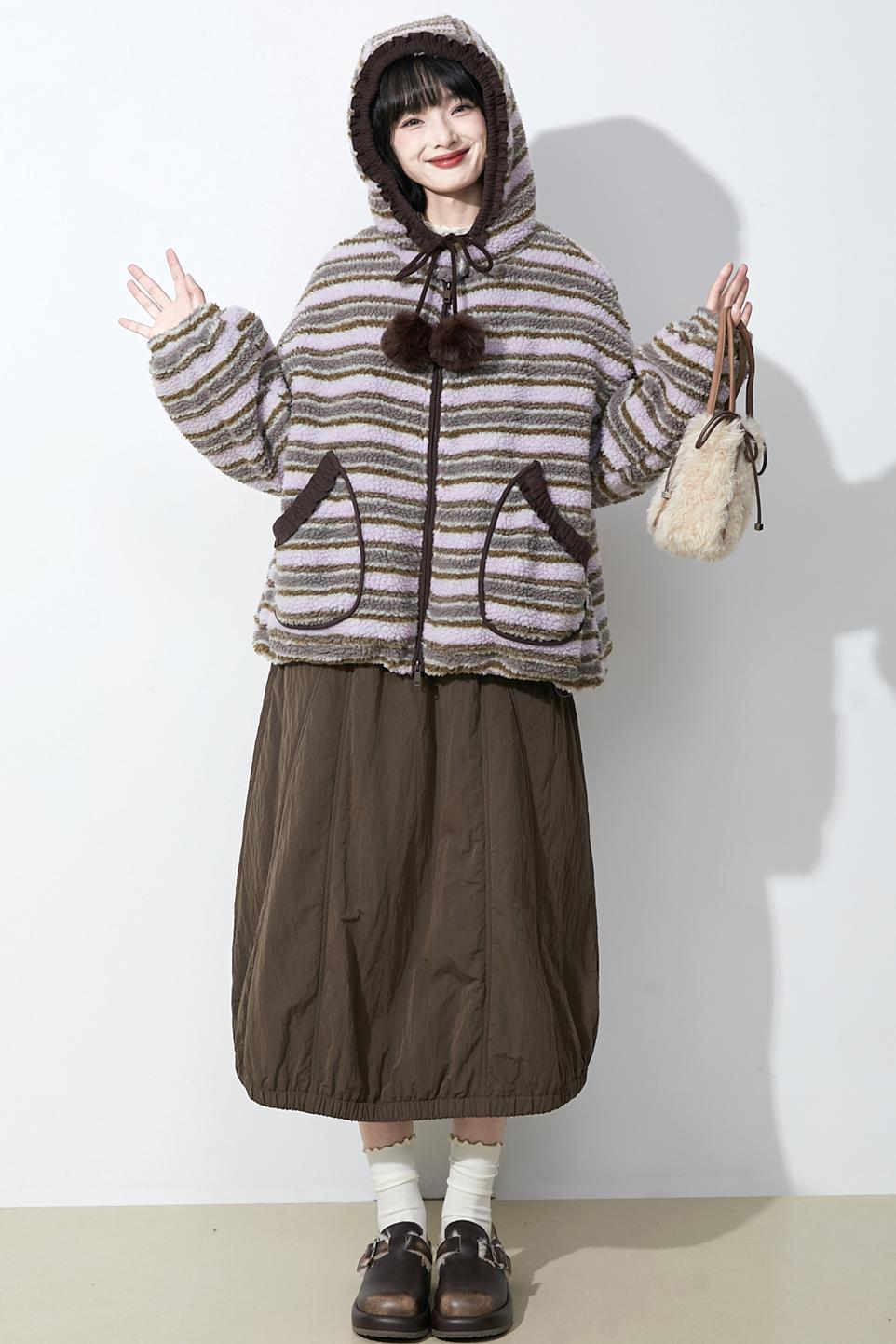 ウォームココアウールブレンドスカート