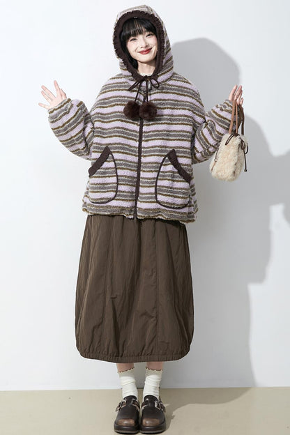 ウォームココアウールブレンドスカート