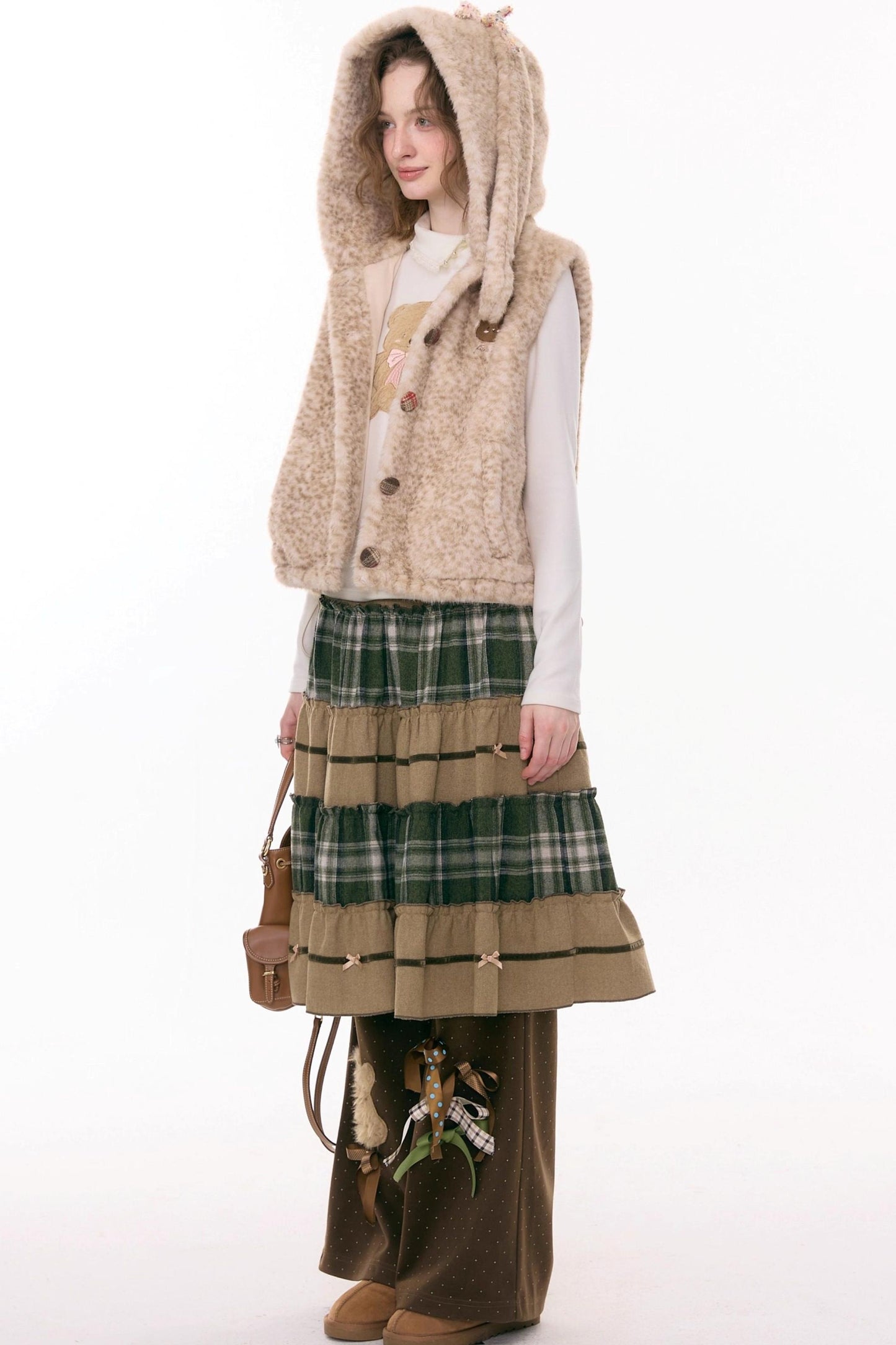 Retro Girly Plaid Skirt