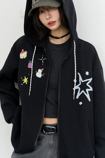 Christmas Elements Hooded Jacket