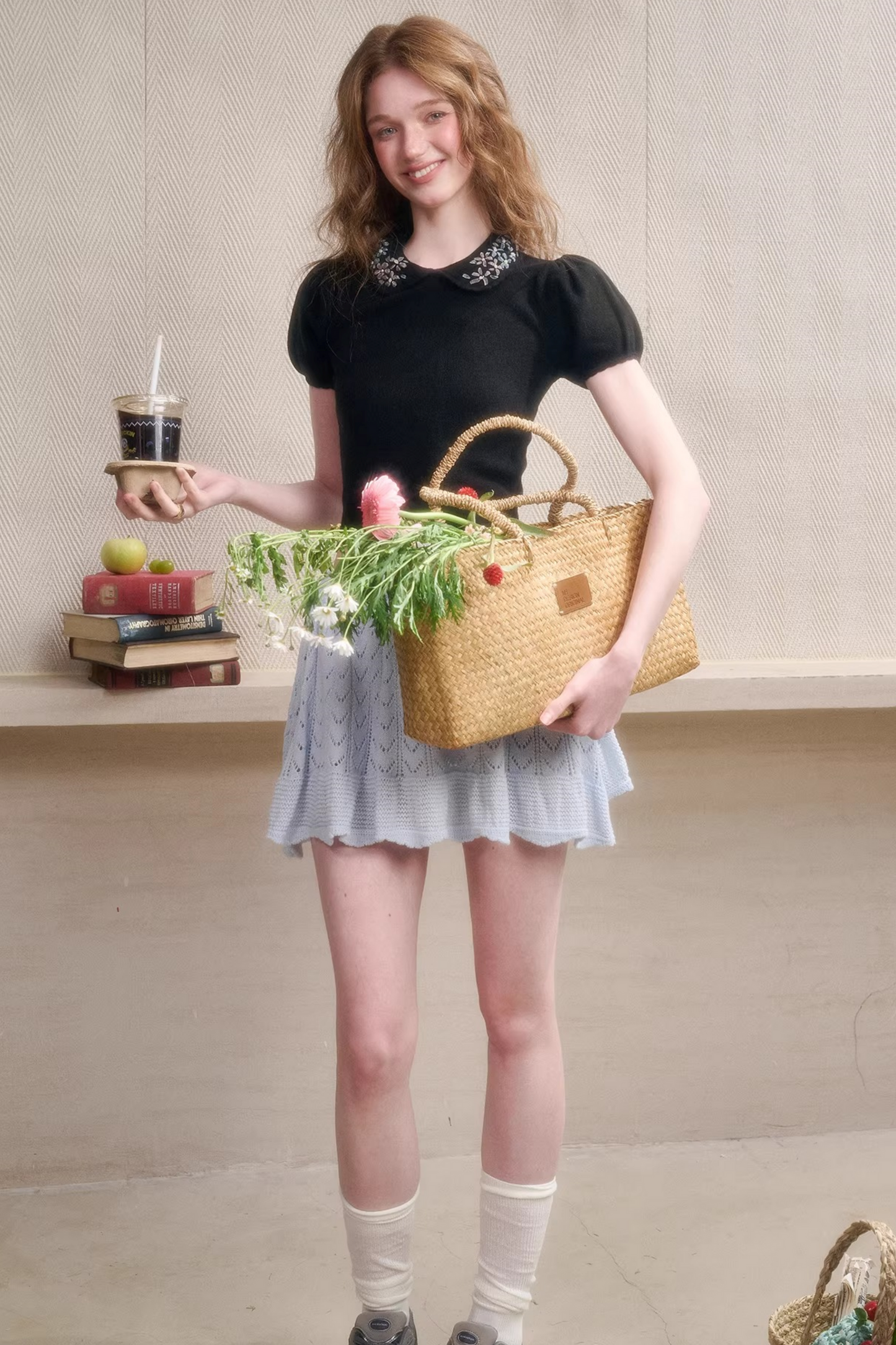 フローズンフラワーズタイトトップス