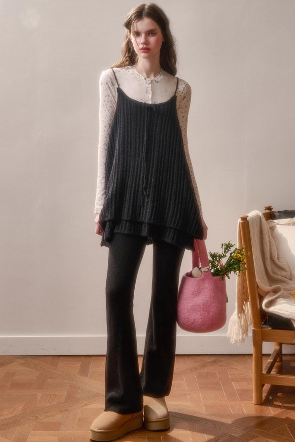 レトロスイートトップス+スリムパンツ