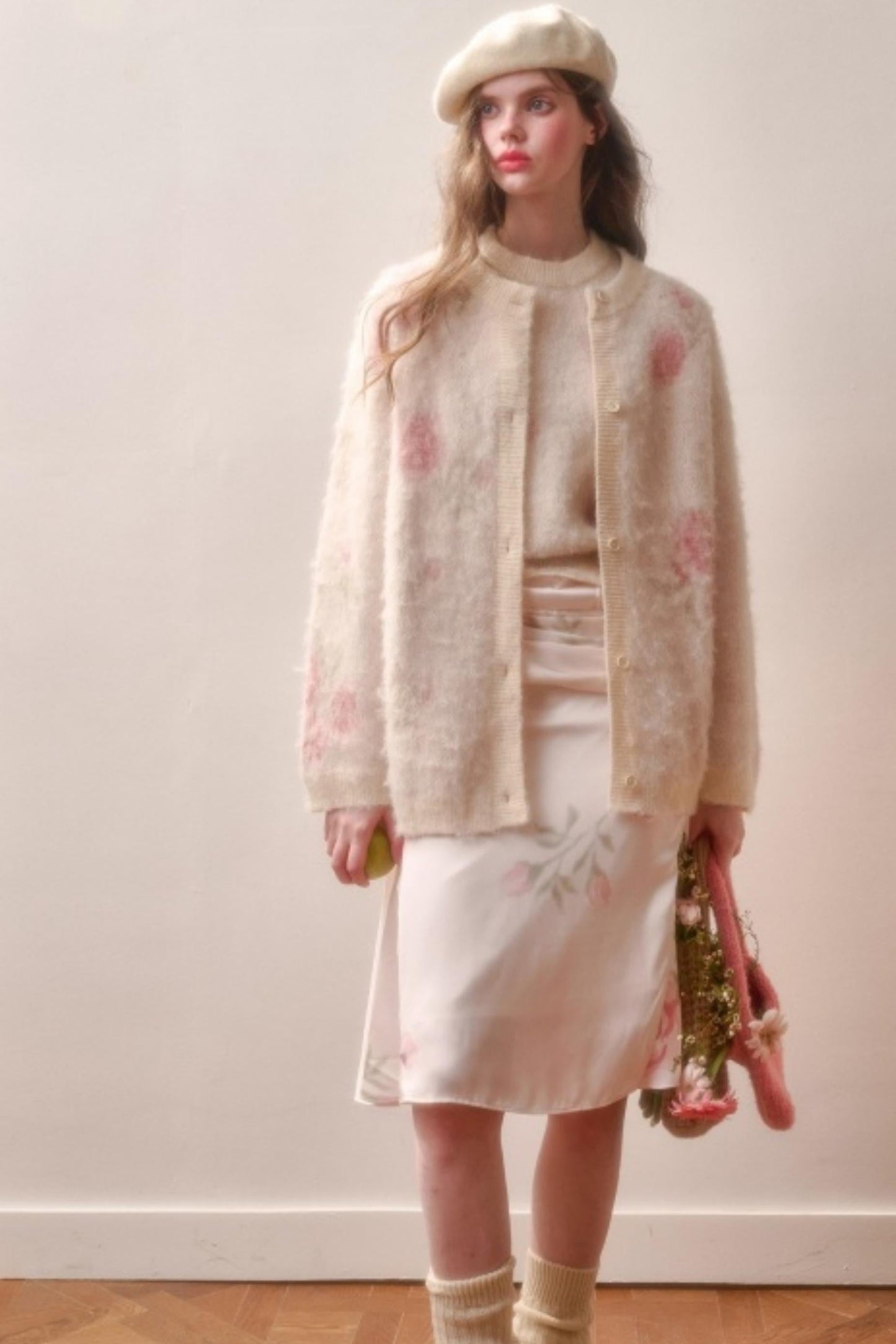 スイートレトロガーリーニットカーディガン