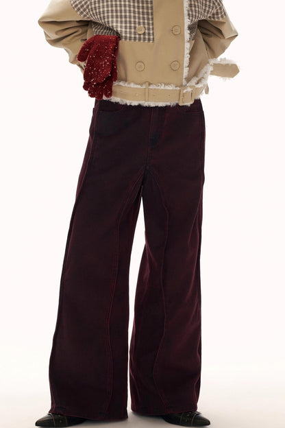 Black Wave Denim Pants