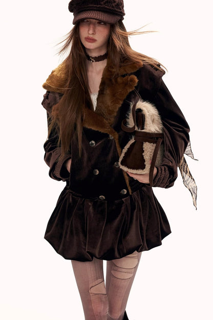 Floral Hem Patchwork Dress