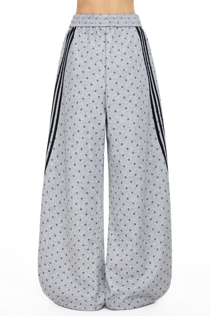 Dot Wide Leg Sweatpants