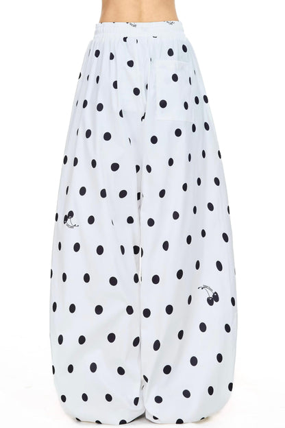 Big Polka Dot Wide Leg Pants