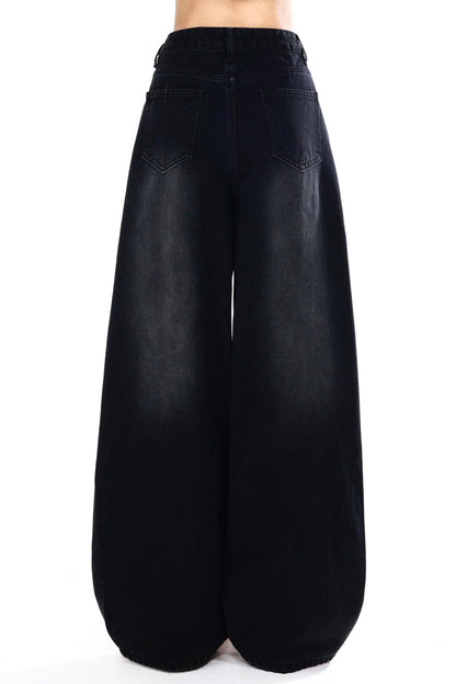 American Retro Star Patch Denim Pants