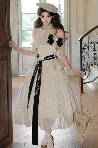White Rose Embroidered Lolita Dress