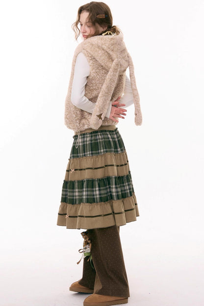 Retro Girly Plaid Skirt
