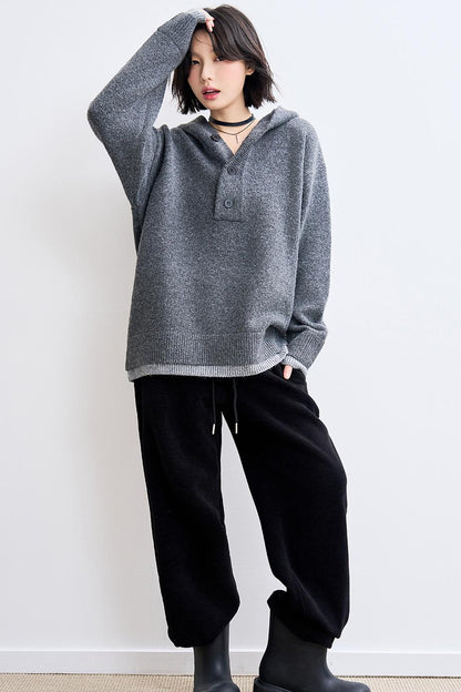 Hoodie Knit Pullover