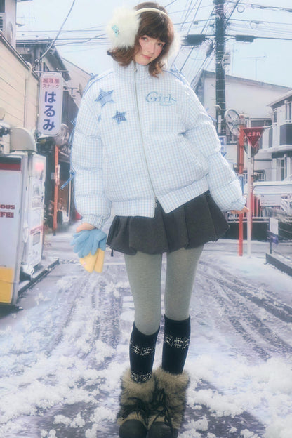Check Star Down Jacket
