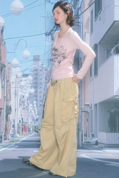 Rabbit Print Halter Top