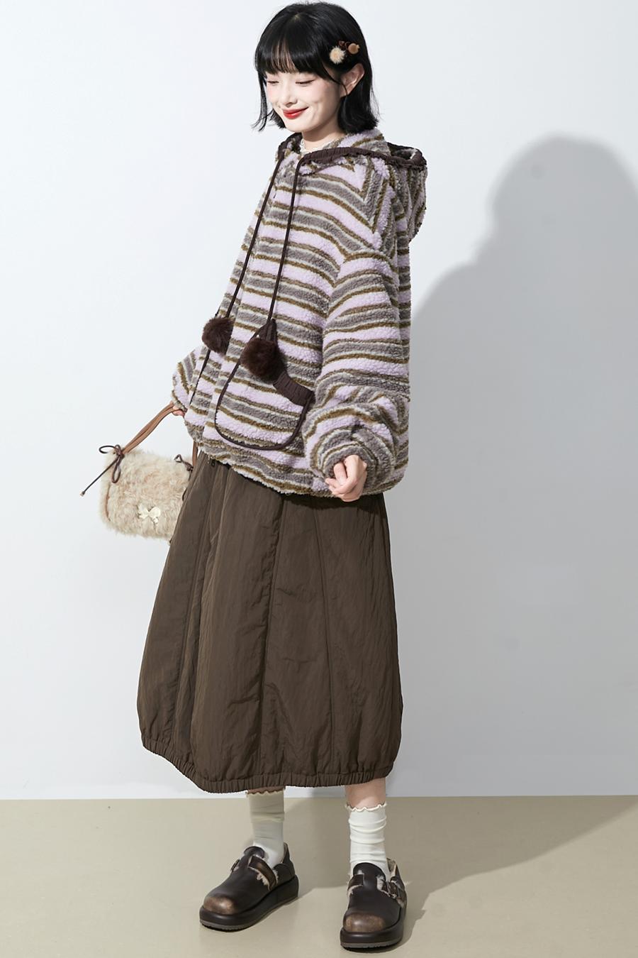 ウォームココアウールブレンドスカート