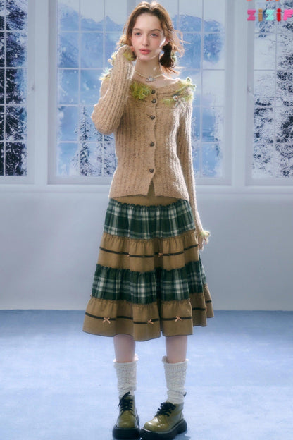 Mist Harbor Off-Shoulder Cardigan