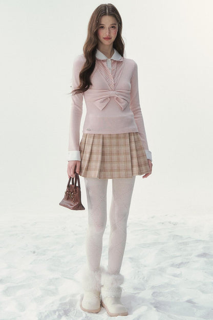 Retro Doll Color Layered Design Top