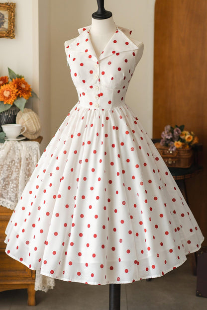 Retro Elegant Halter Neck French Flare Dress
