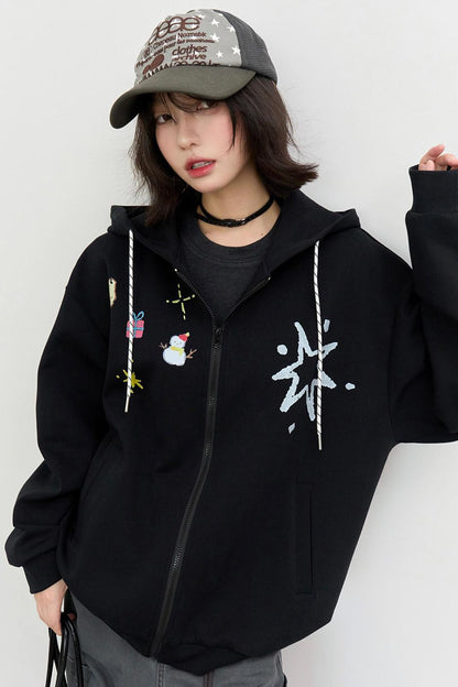Christmas Elements Hooded Jacket