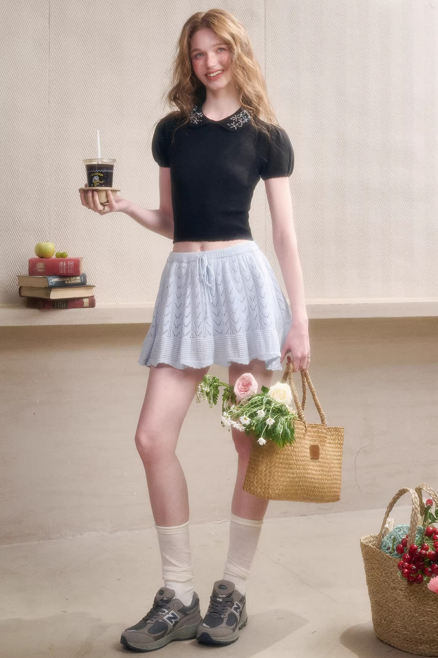 フローズンフラワーズタイトトップス