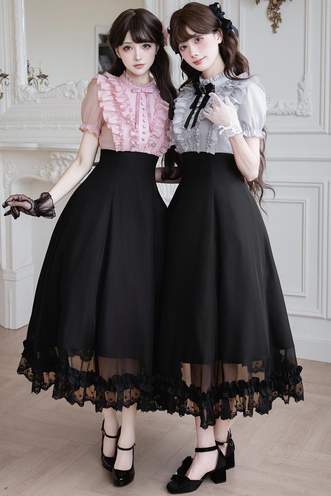 Klassisches Prinzessinnen-Langkleid + Schleifenaccessoire mit Strasssteinen