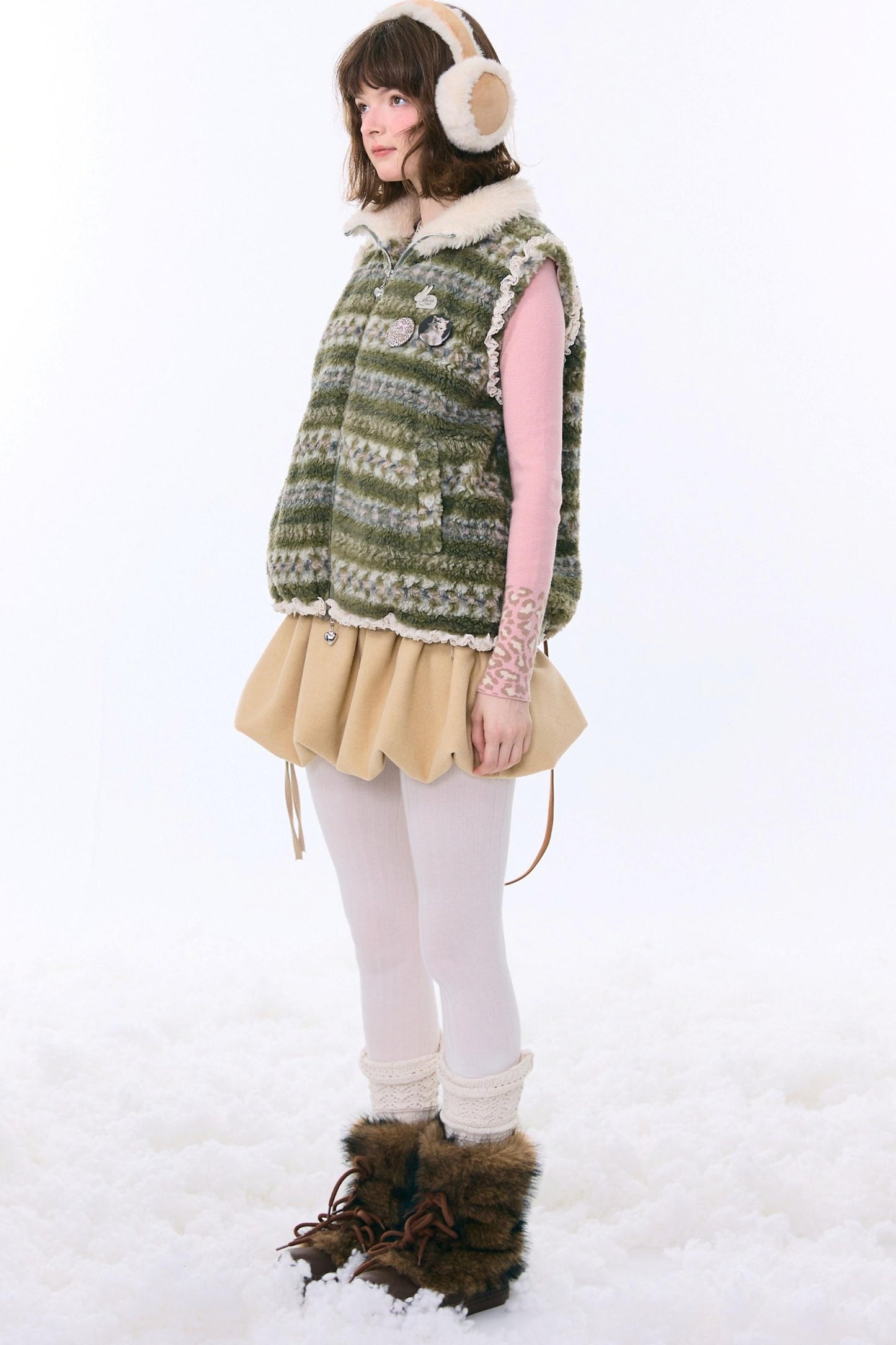 Retro Fair Isle Fleece Vest