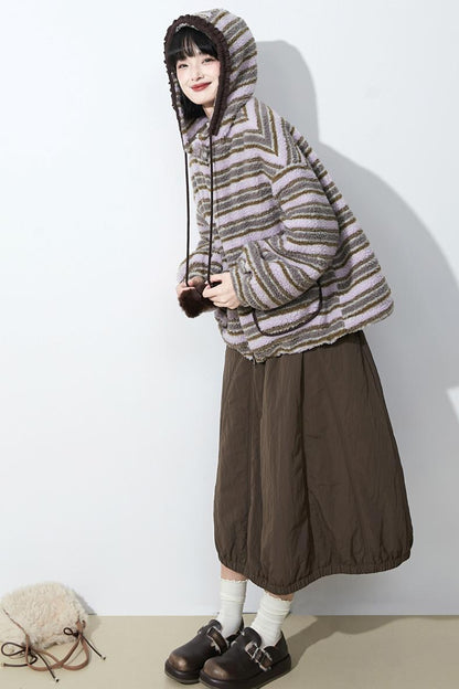 ウォームココアウールブレンドスカート