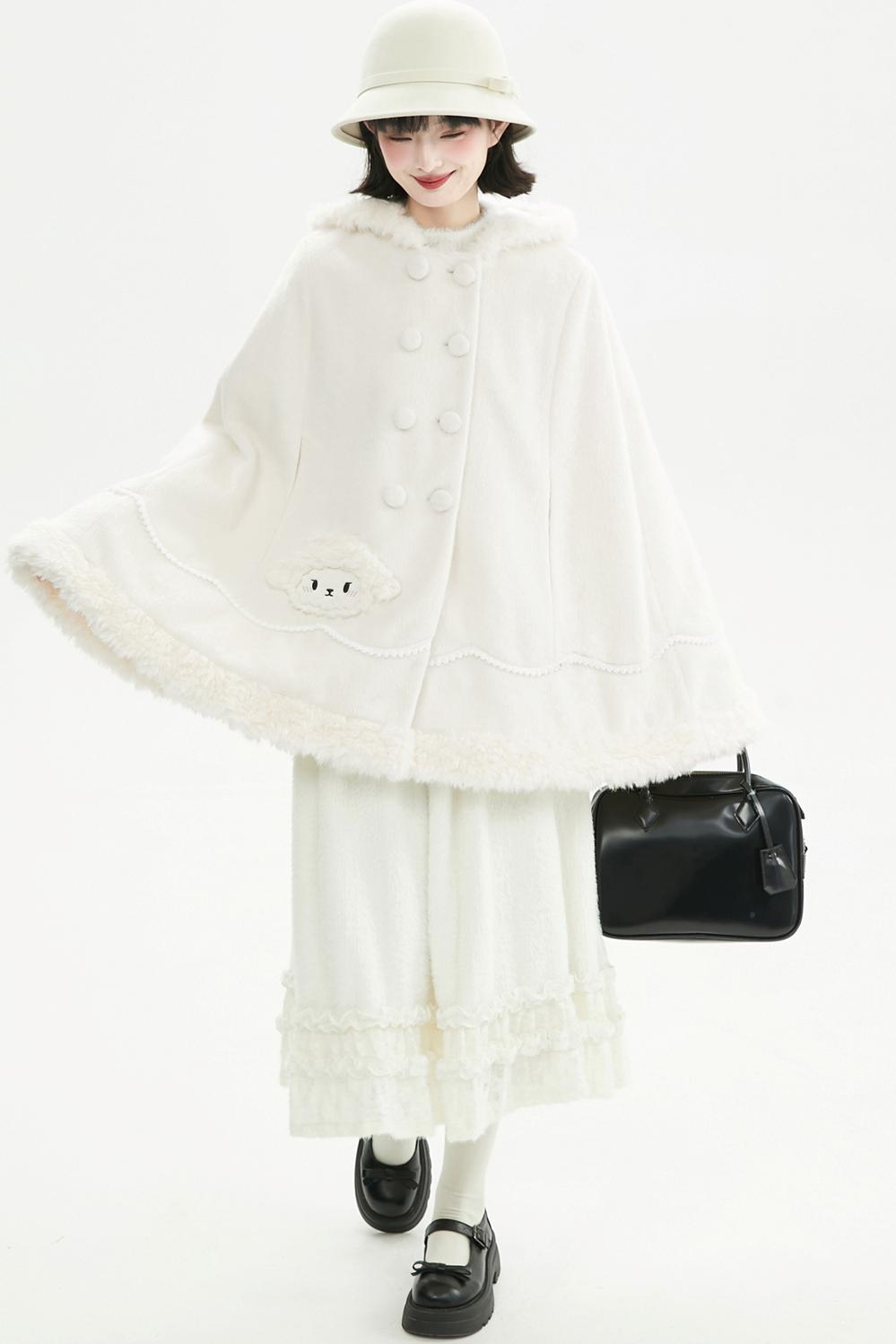 クリーミーラッフルヘムニットスカート