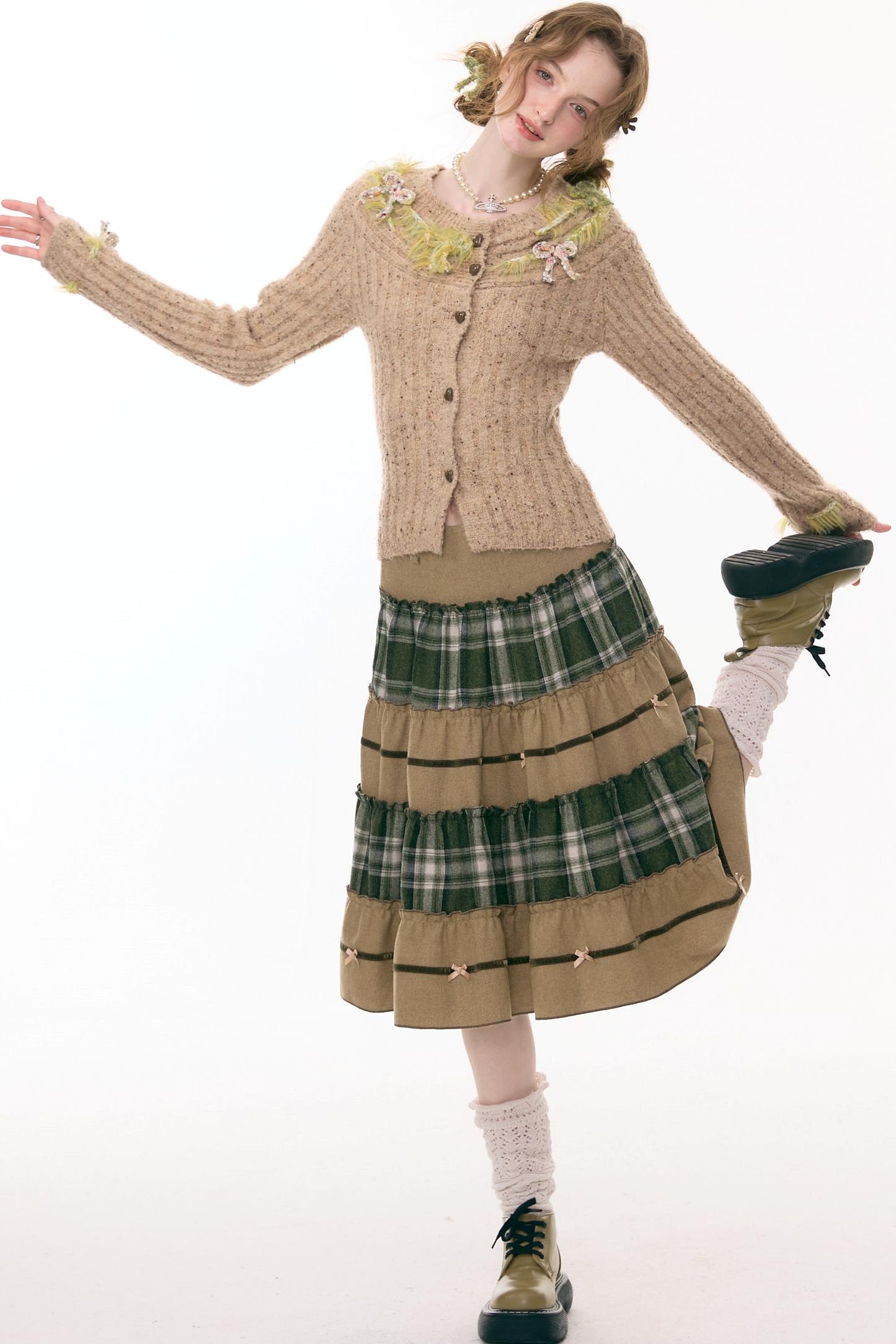 Retro Girly Plaid Skirt