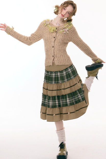 Retro Girly Plaid Skirt