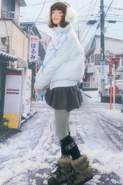 Check Star Down Jacket