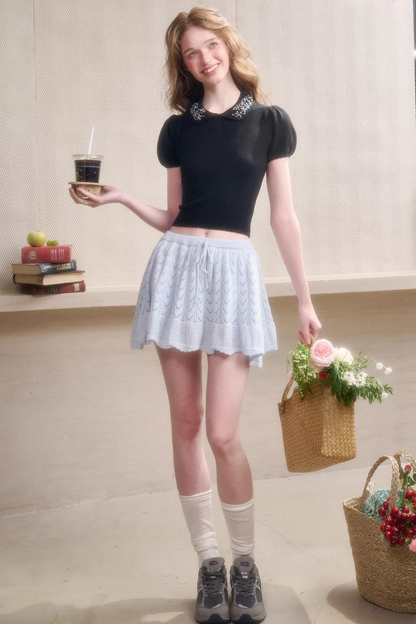 フローズンフラワーズタイトトップス