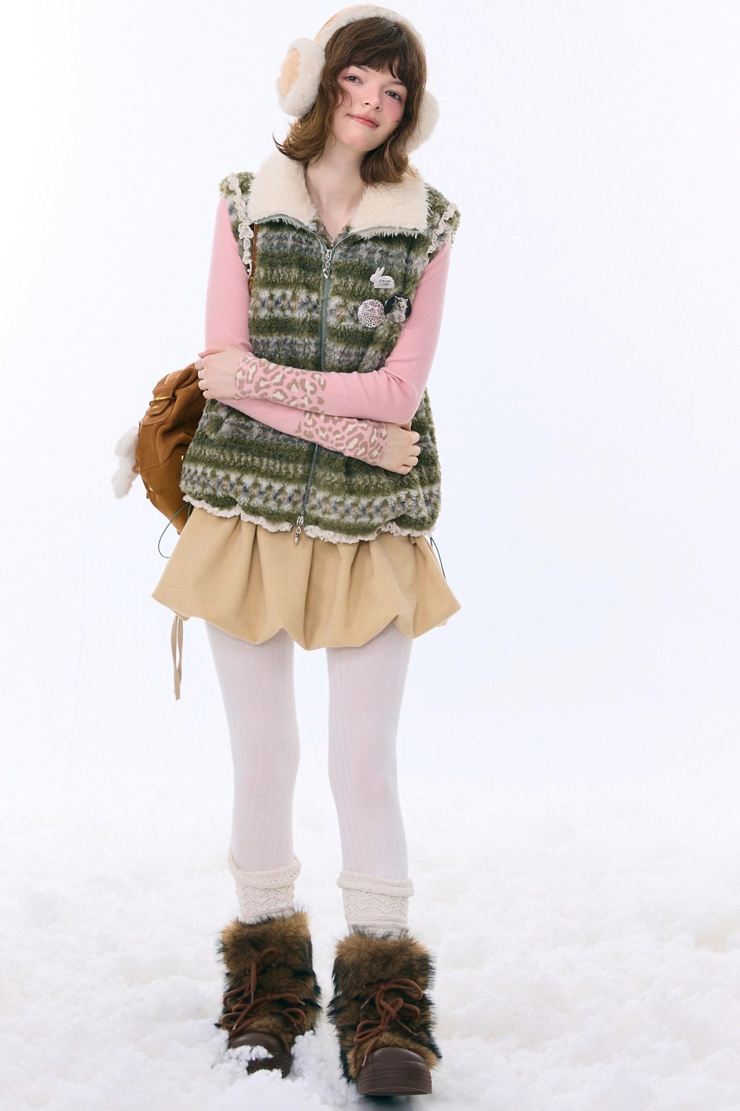 Retro Fair Isle Fleece Vest