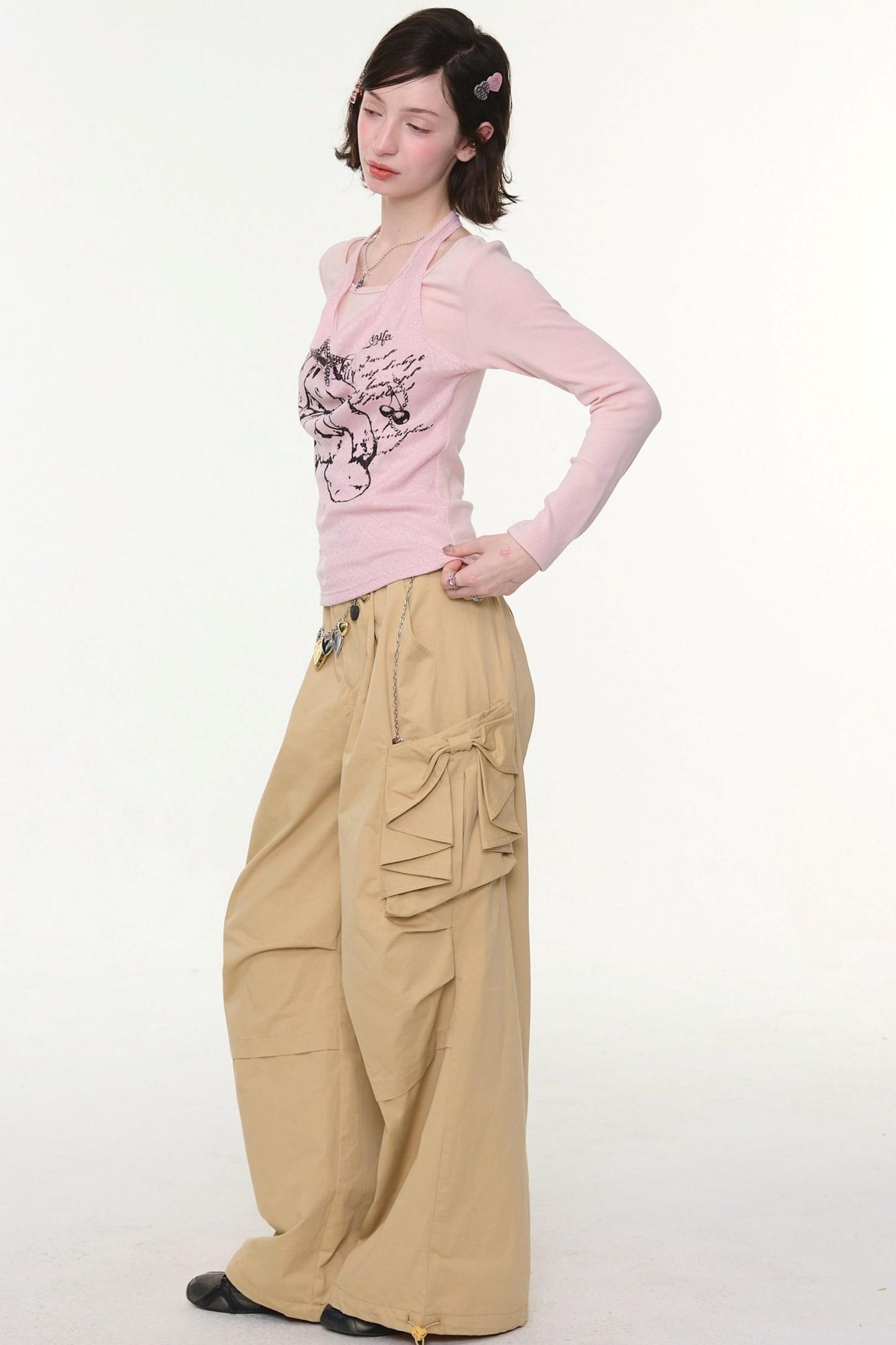 Rabbit Print Halter Top