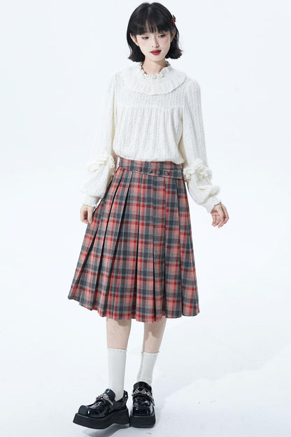 Off-White Ruffle Knit Blouse