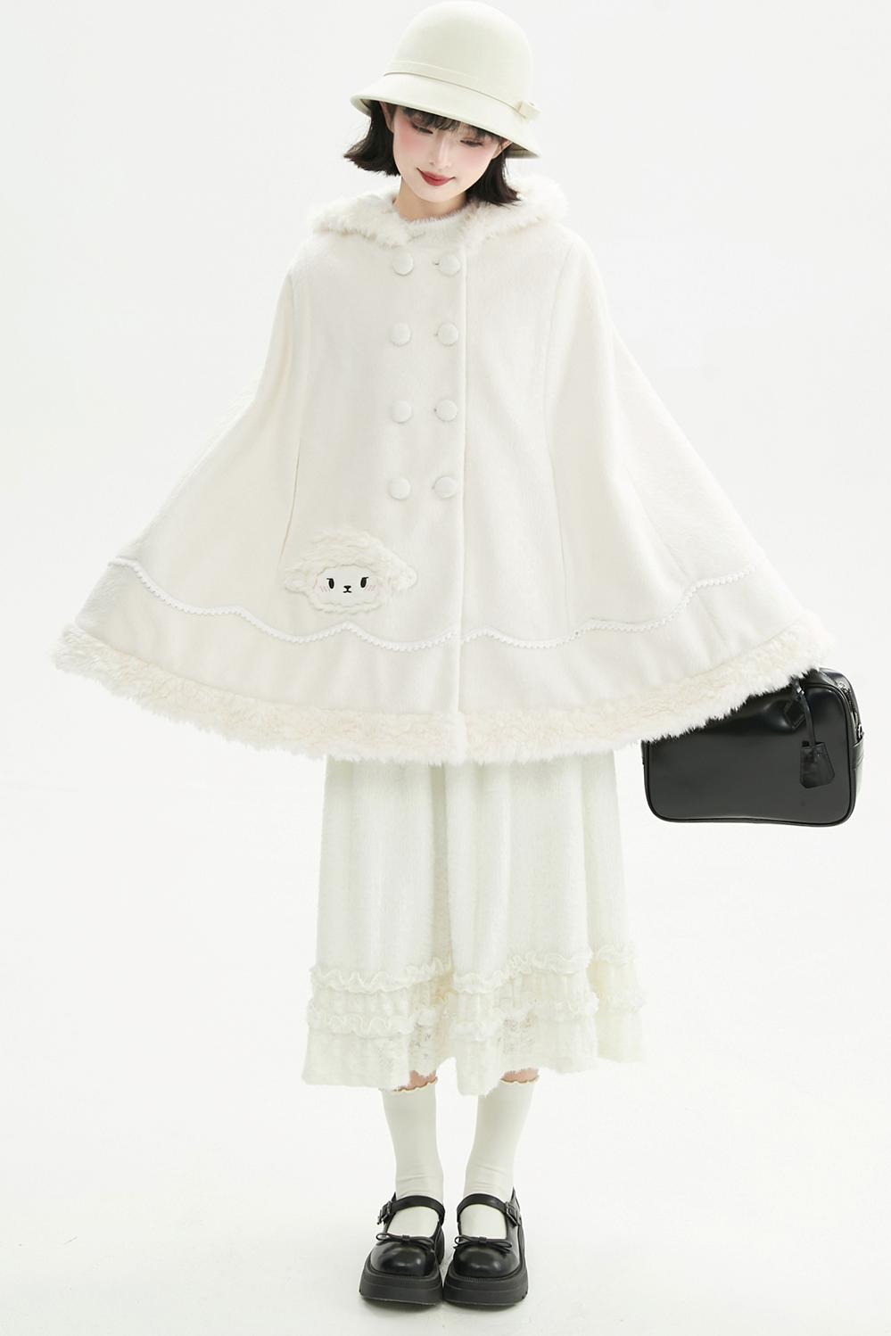 クリーミーラッフルヘムニットスカート