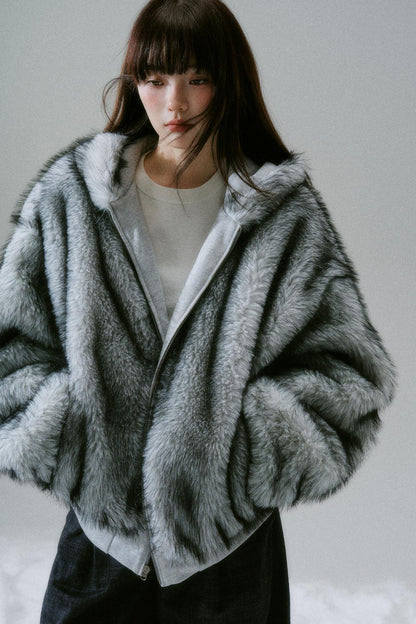 Sweet Mode Fur Hooded Jacket