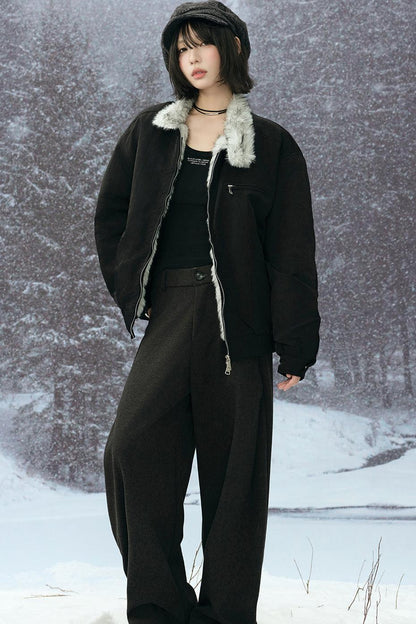 Fox Fur Collar Cotton Jacket