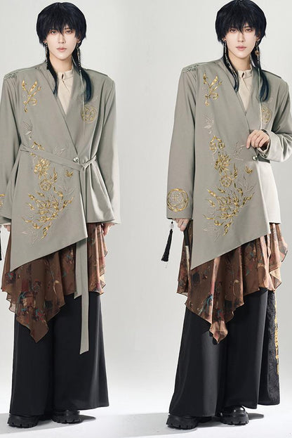 Lagenlook-Set mit weiter Hose im China-Stil