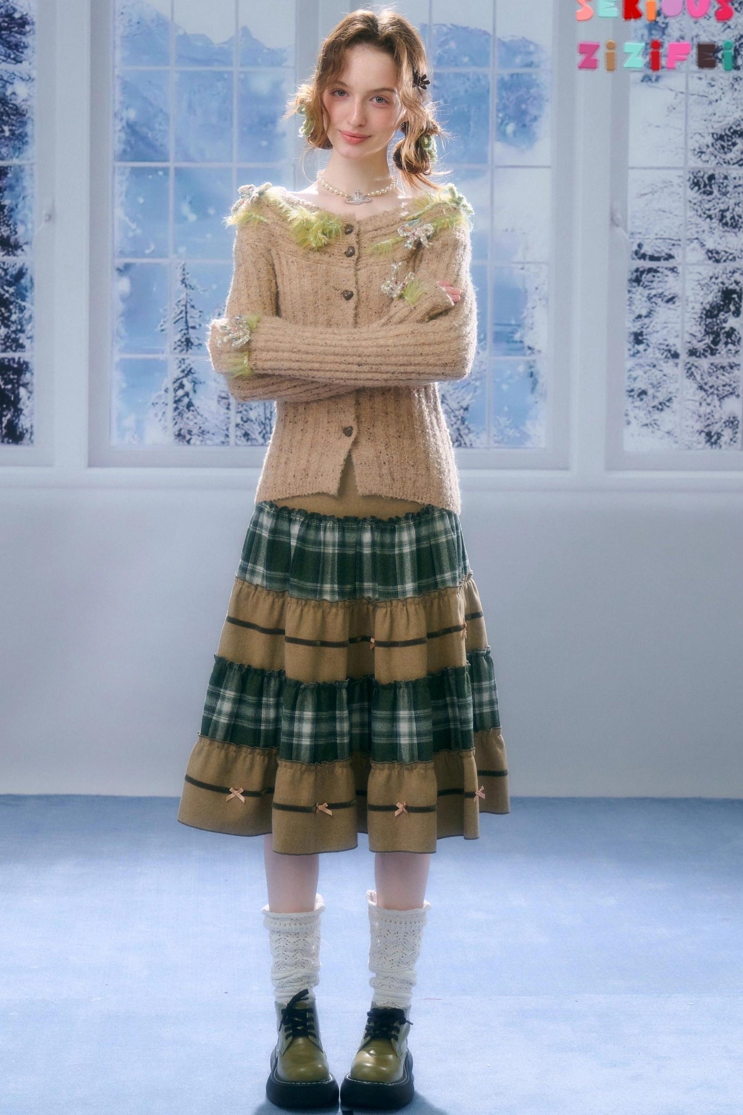 Retro Girly Plaid Skirt