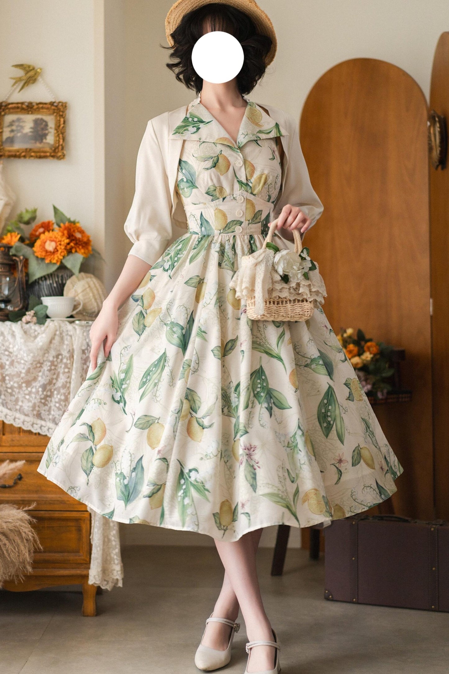 Retro Elegant Halter Neck French Flare Dress