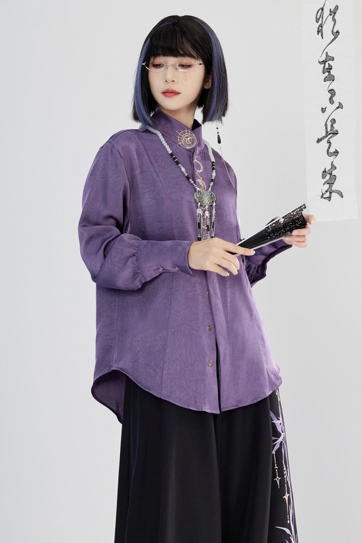 月相を纏う和ゴシックブラウス+スカート – Belchic
