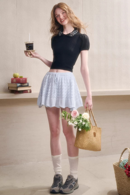 フローズンフラワーズタイトトップス