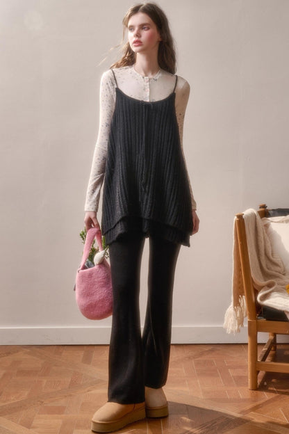 レトロスイートトップス+スリムパンツ