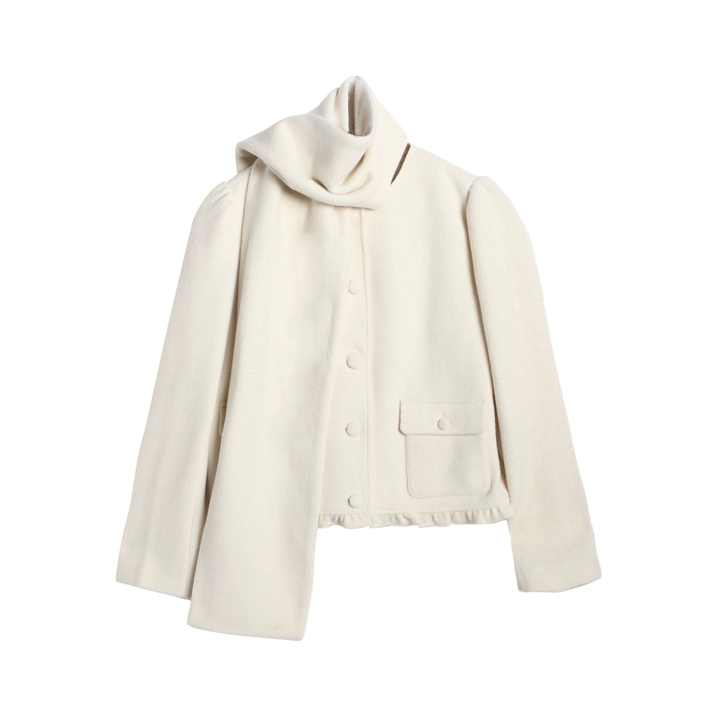 レトロトップス+プレッピープリーツスカート+スカーフ