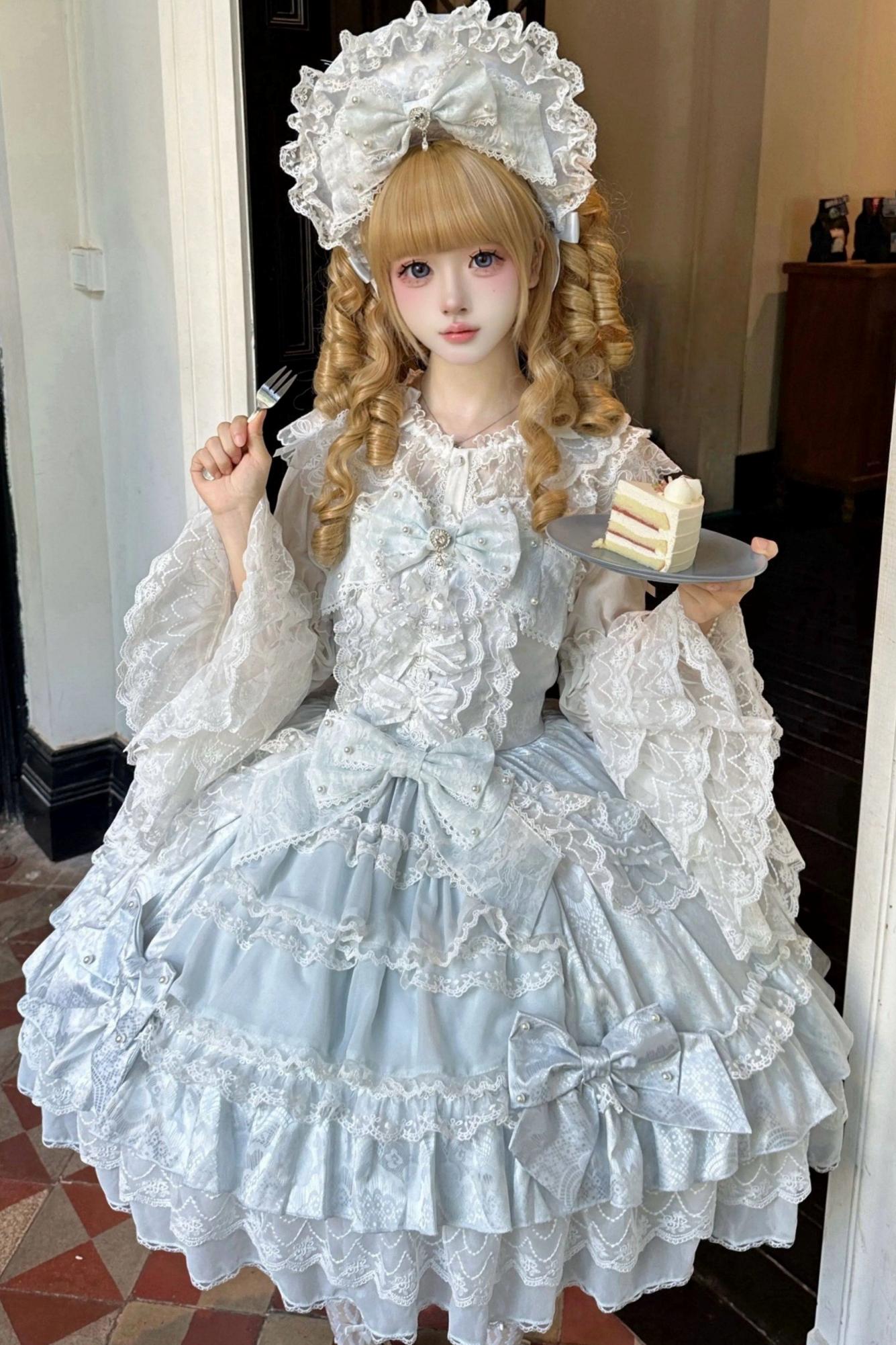 Doll Sweet Princess Lolita Dress + Bonnet