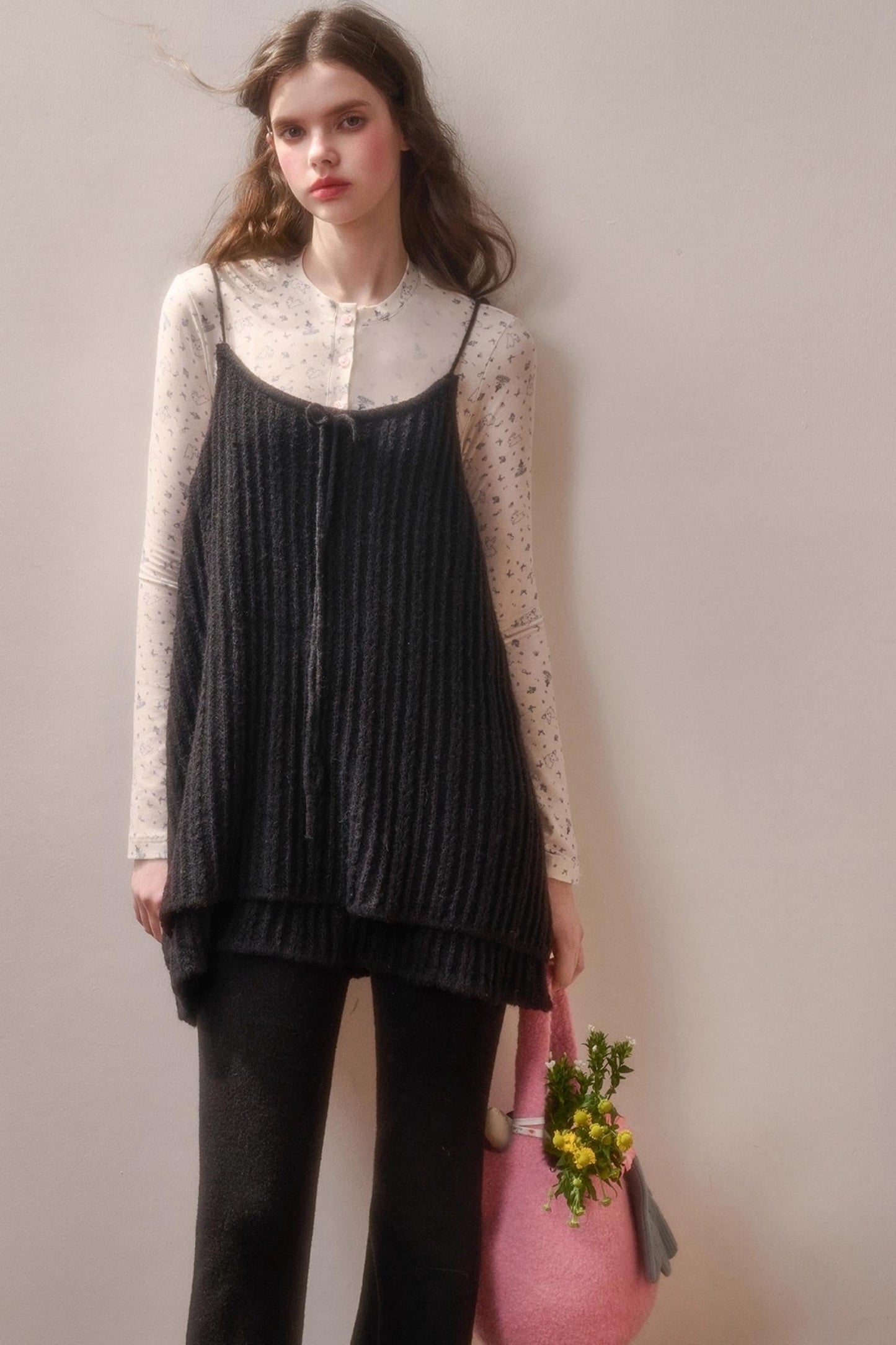 レトロスイートトップス+スリムパンツ